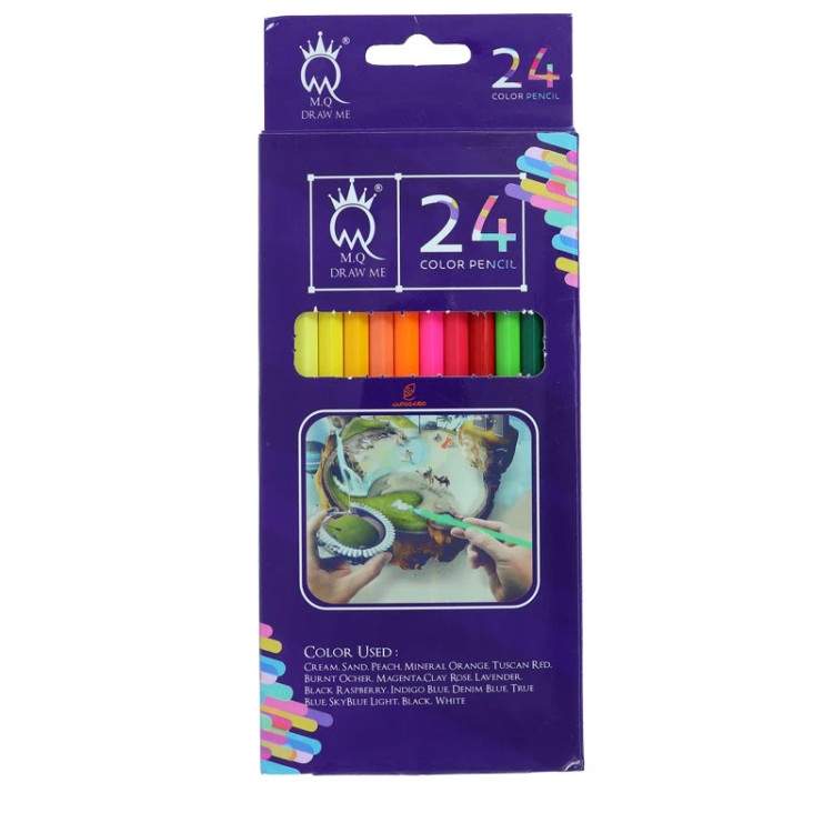 مداد رنگی 24 رنگ ام کیو MQ