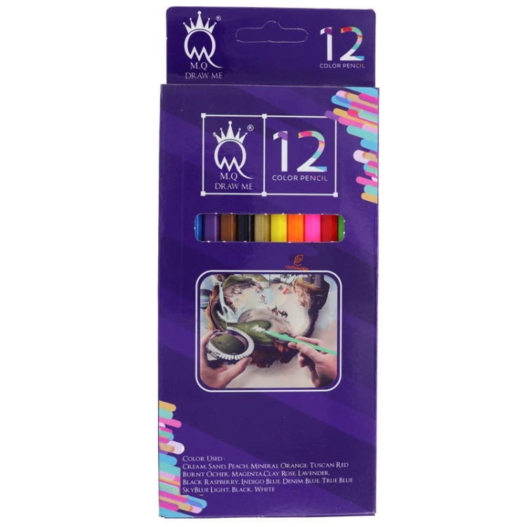 مداد رنگی 12 رنگ ام کیو MQ