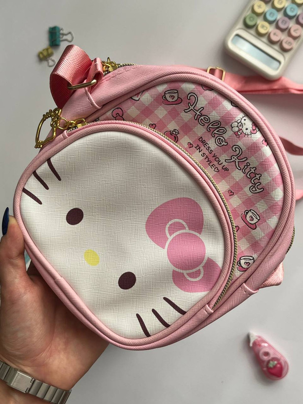 کیف دوشی اورجینال سانریو (sanrio) مدل سینامورول، ملودی و هلو کیتی | دو زیپ
