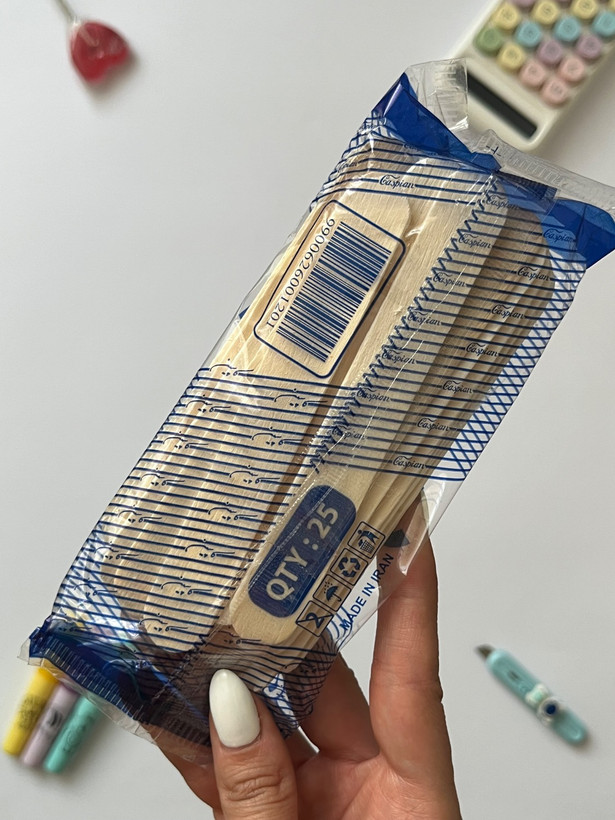 بسته چوب بستنی ساده برای مدرسه و مهد کودک