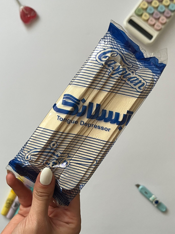 چوب بستنی پهن ساده بسته 25 عددی